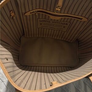 Louis Vuitton Beige Striped Tote